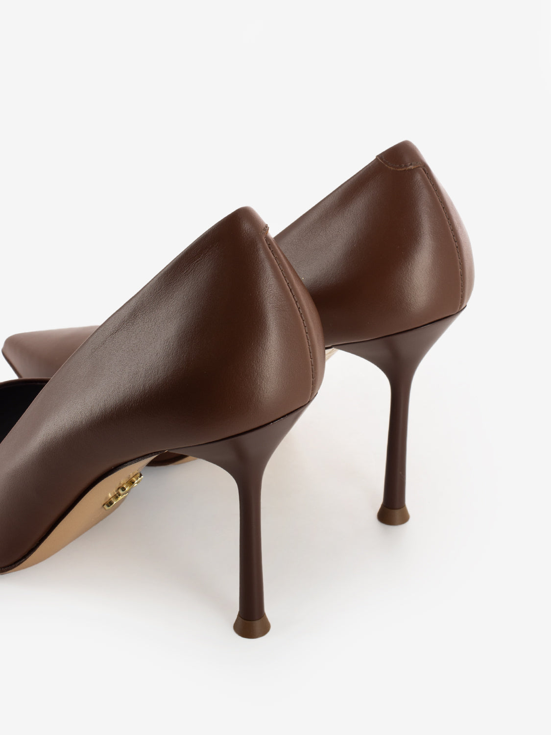 Décolleté liscio in pelle moro