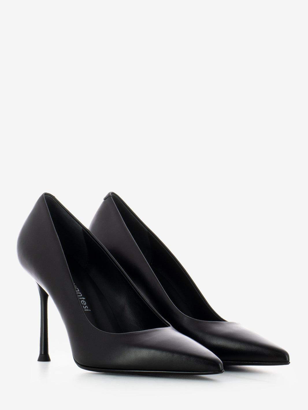 Décolleté liscio in pelle nero