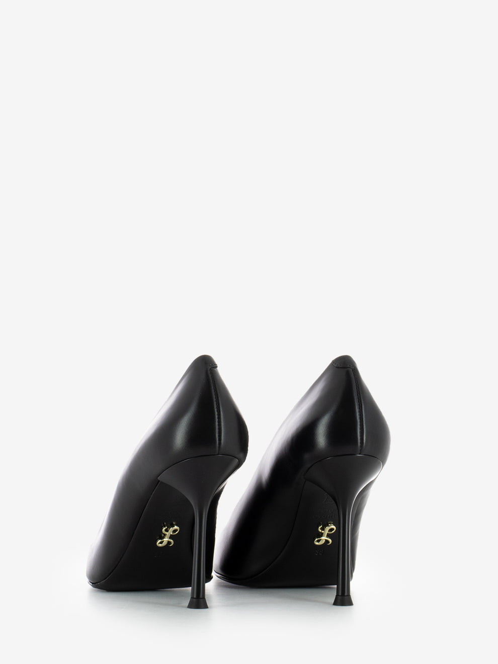 Décolleté liscio in pelle nero