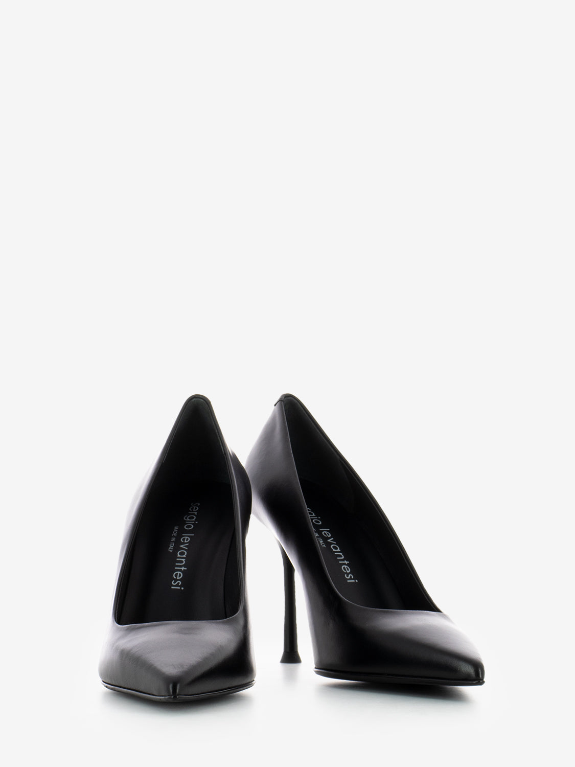 Décolleté liscio in pelle nero