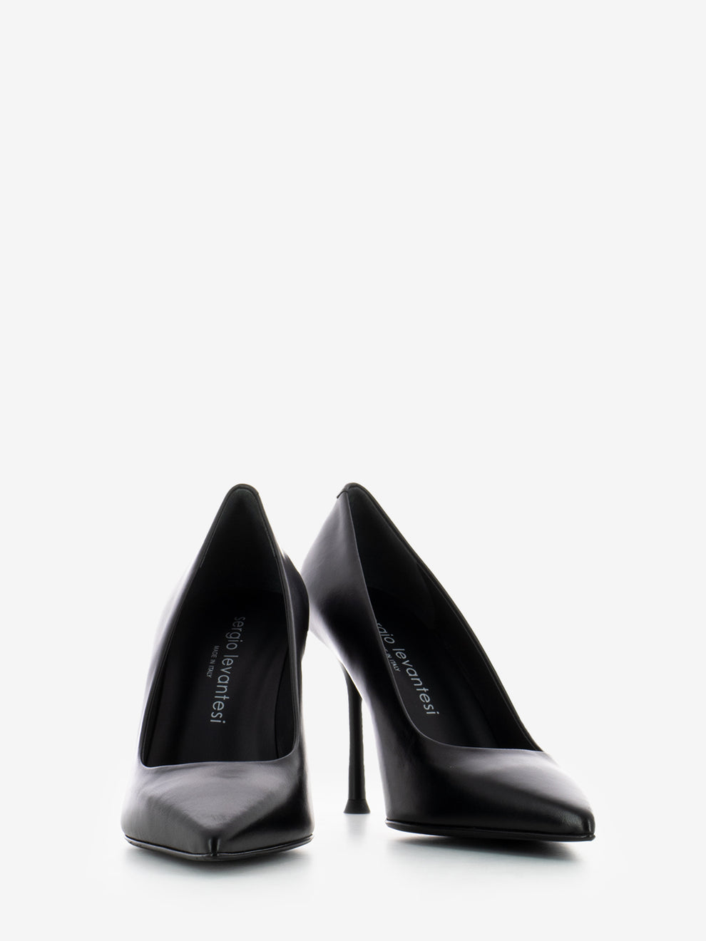 Décolleté liscio in pelle nero