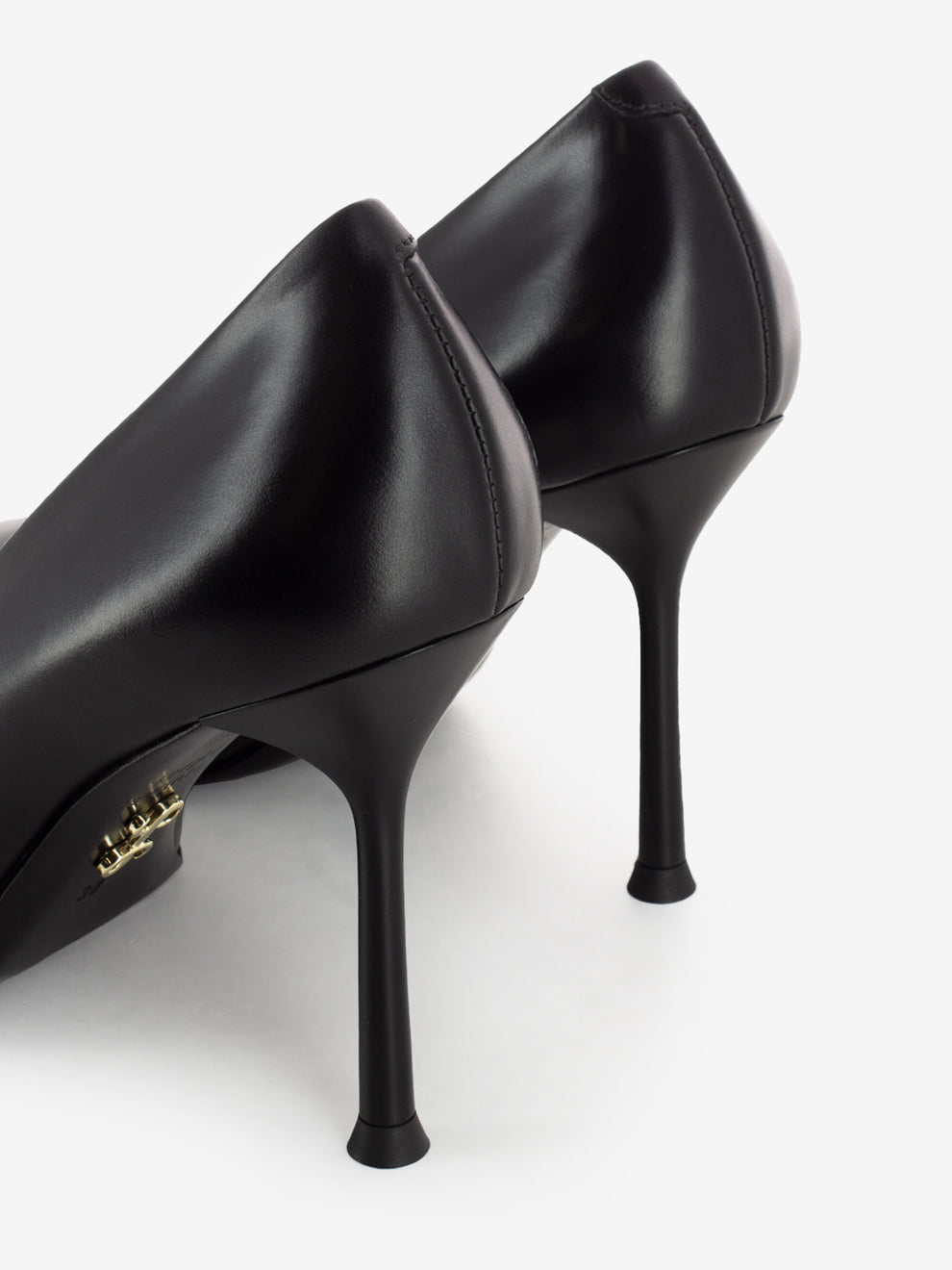 Décolleté liscio in pelle nero
