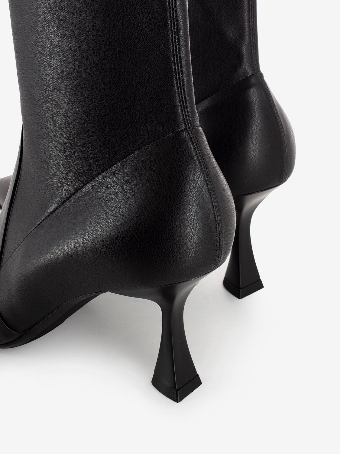 Janet black leather ankle boots