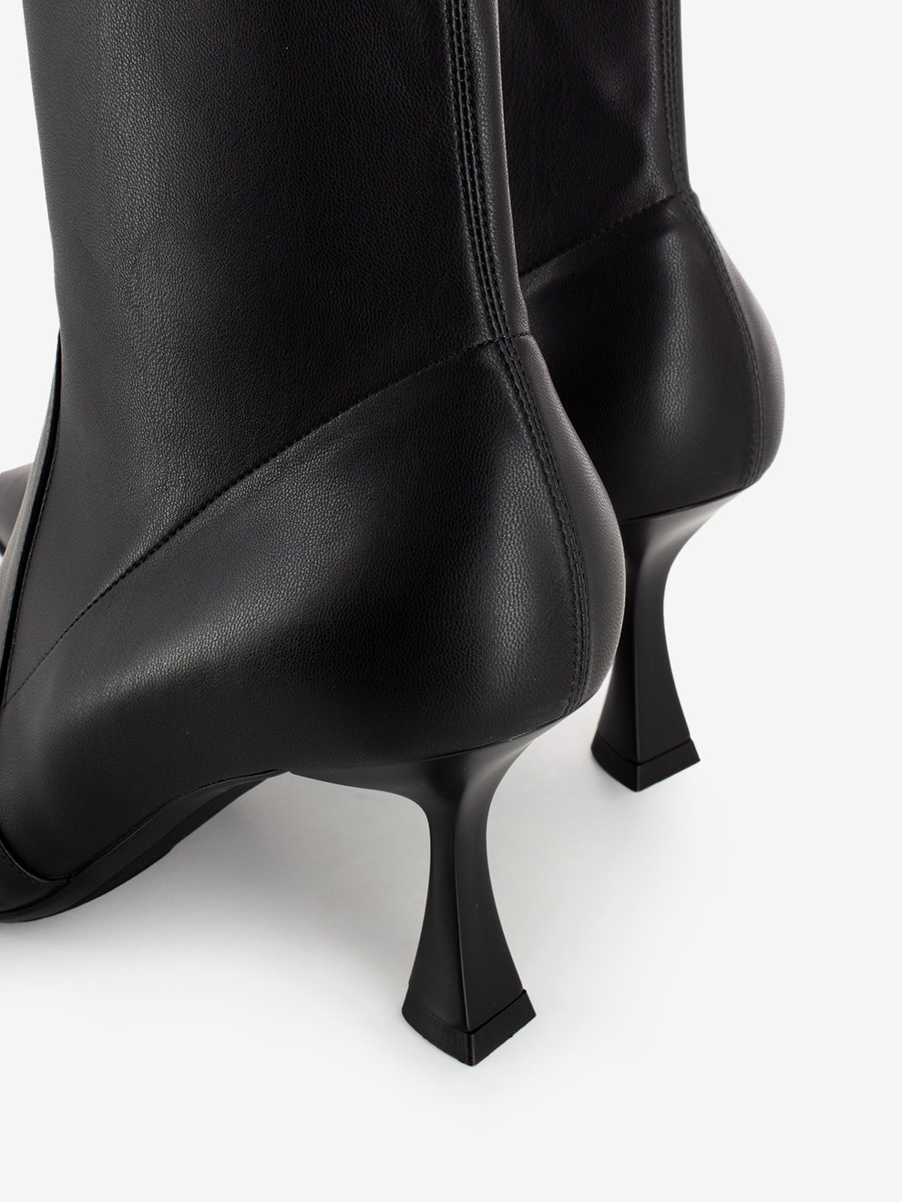 Janet black leather ankle boots