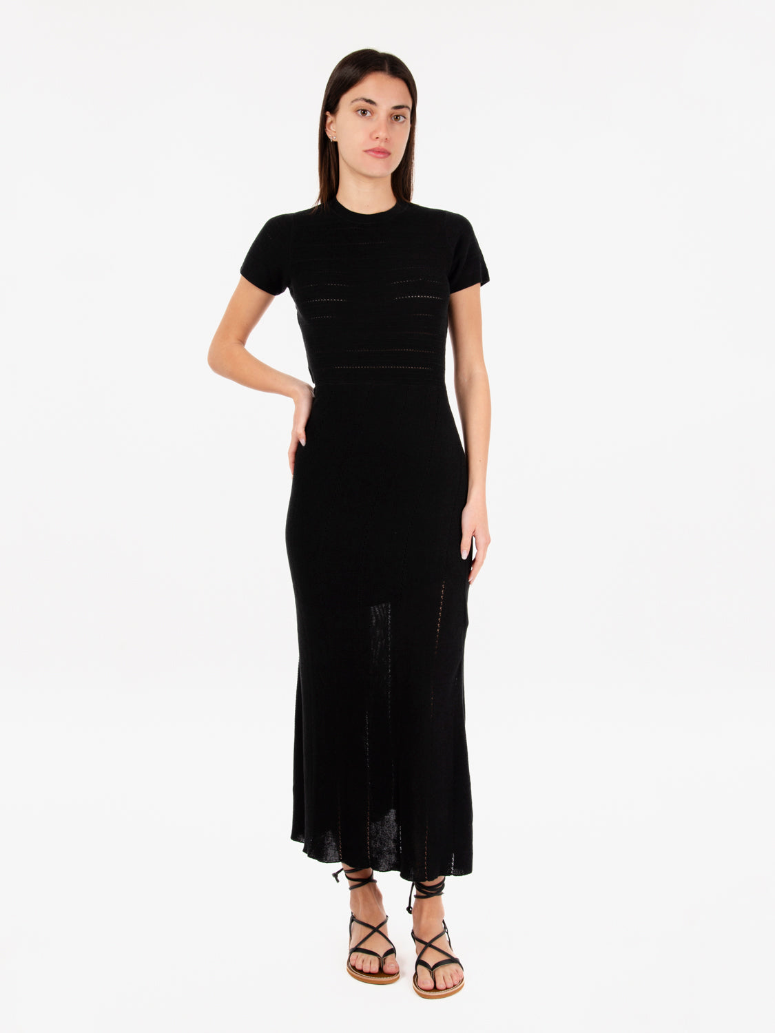 Halika black midi dress