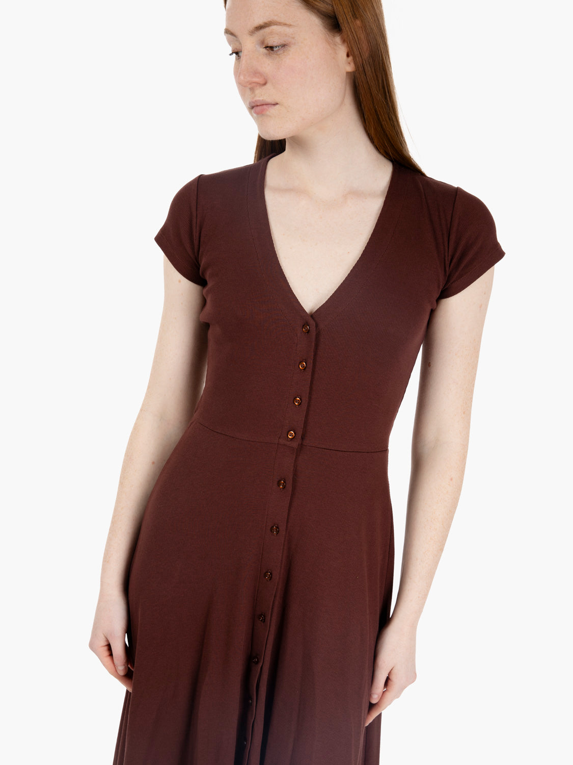 Abito Nea con bottoni burgundy