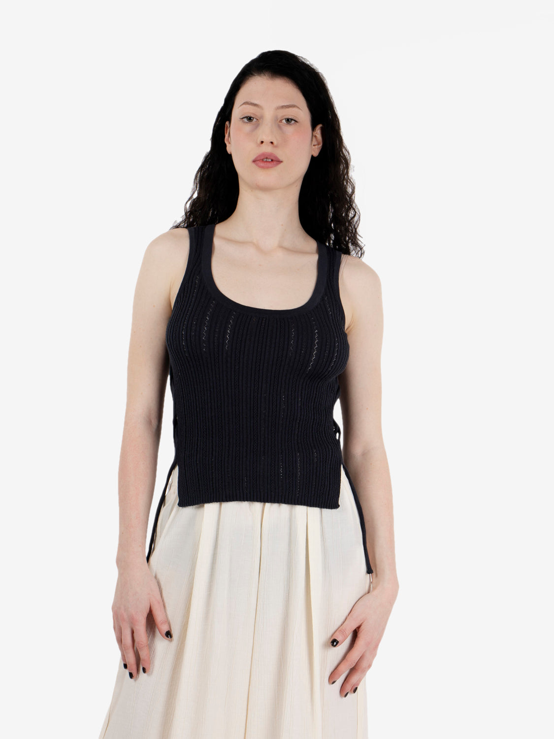 Aryson knitted tank top smoke green