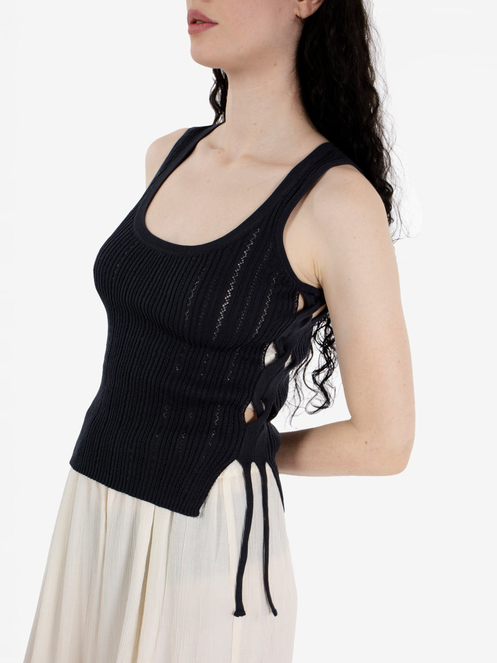 Aryson knitted tank top smoke green