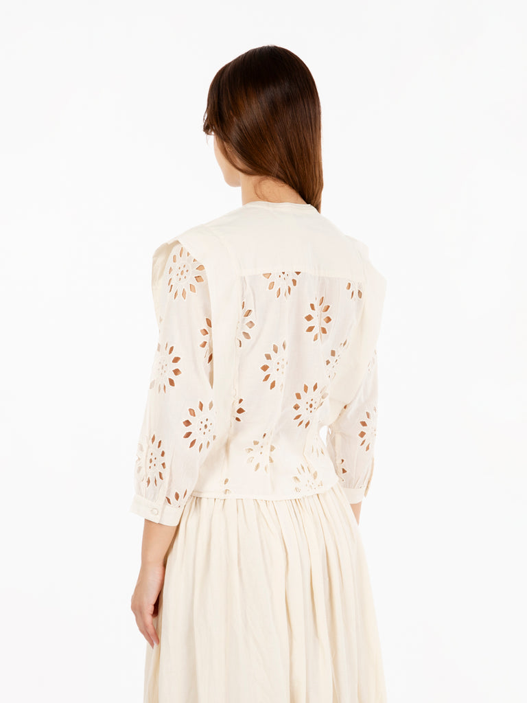 SESSUN - Camicia Soleia fleur de sel beige