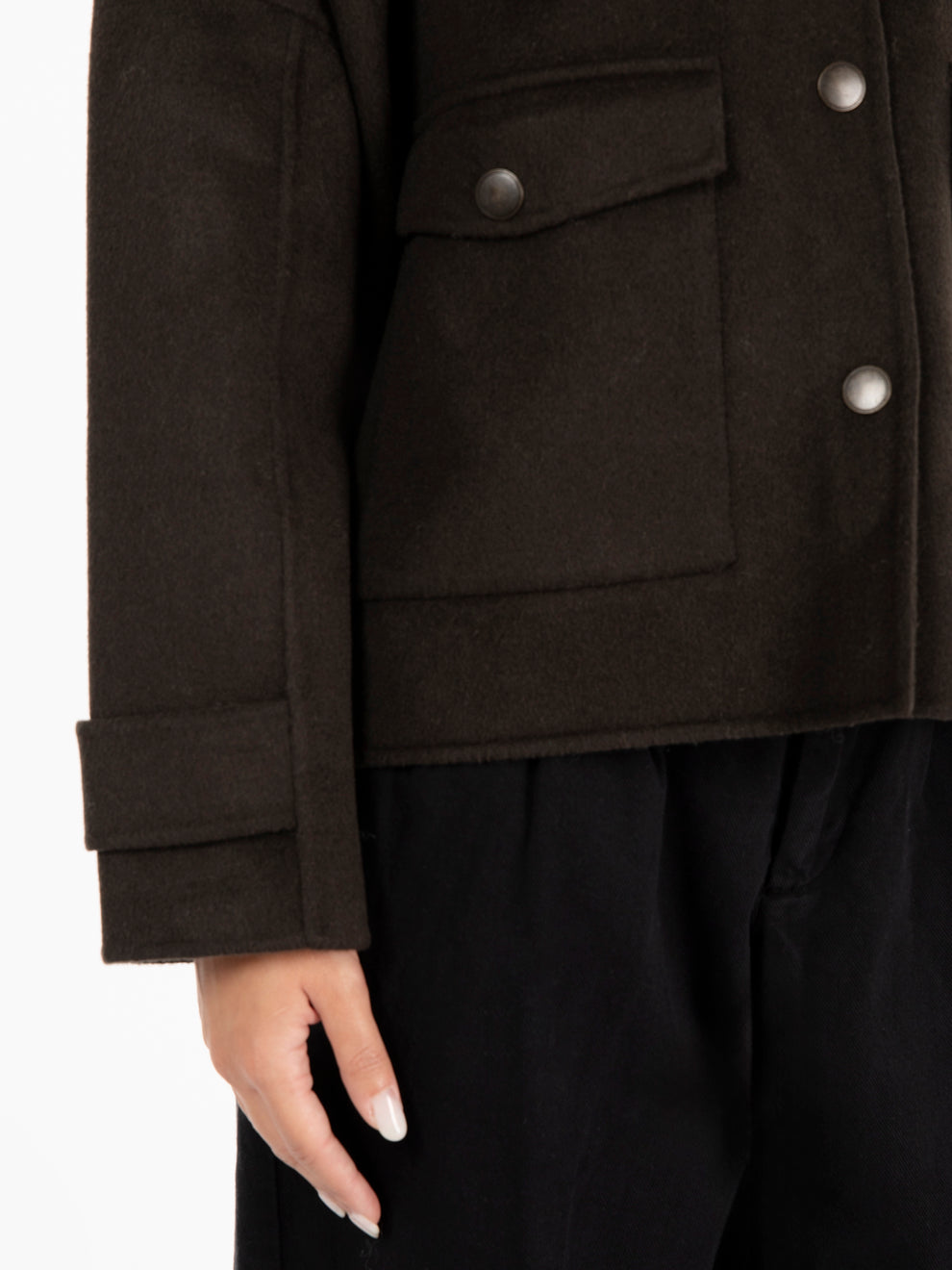Yalepark Brown Wool Short Coat