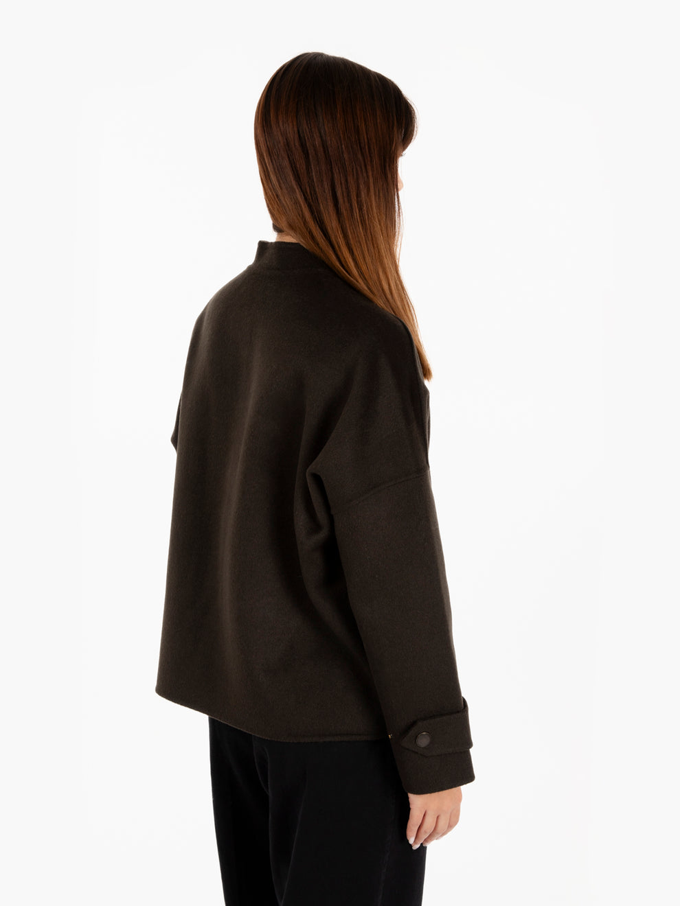 Yalepark Brown Wool Short Coat