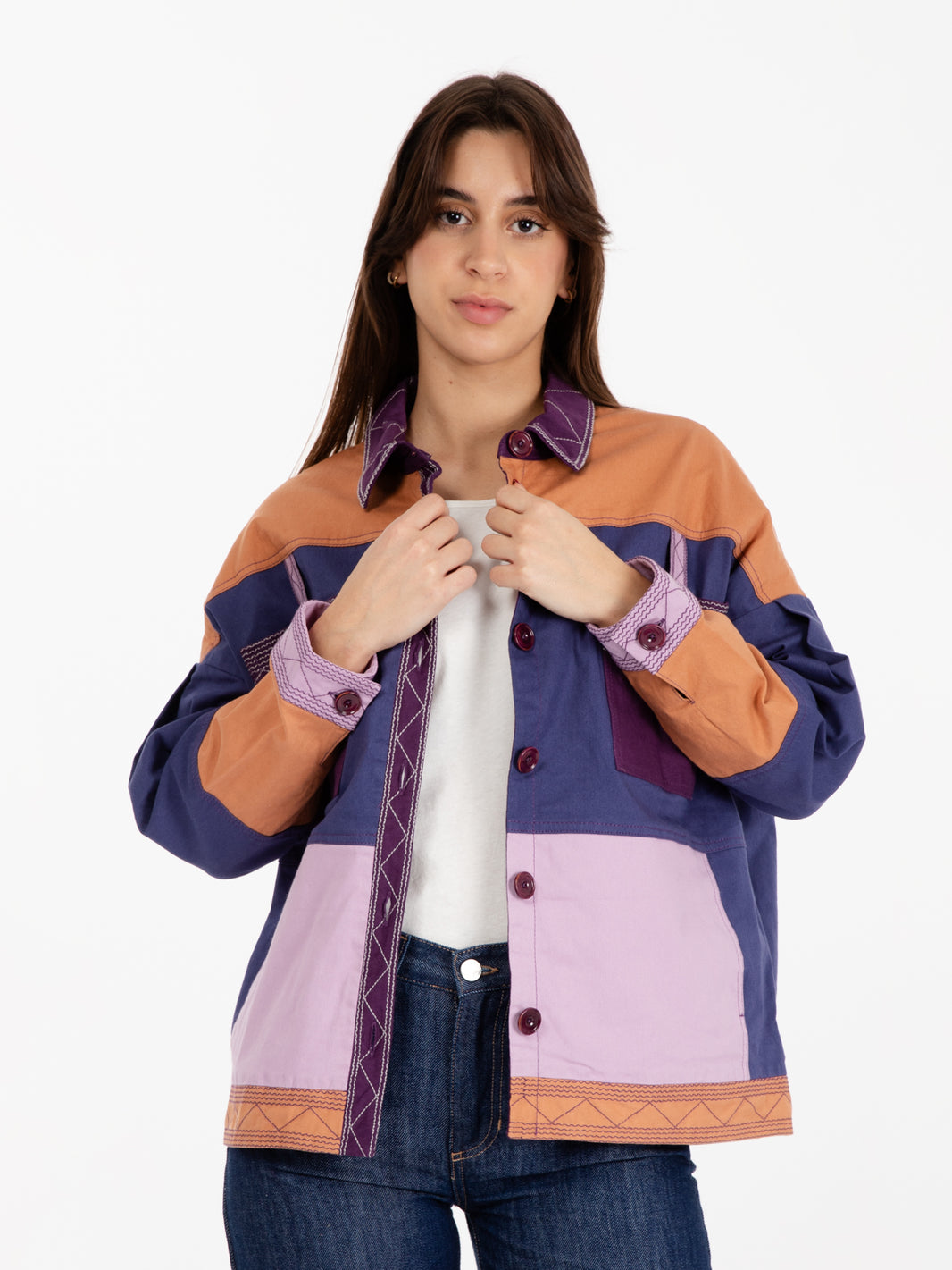 Giacca Alghero purple tan