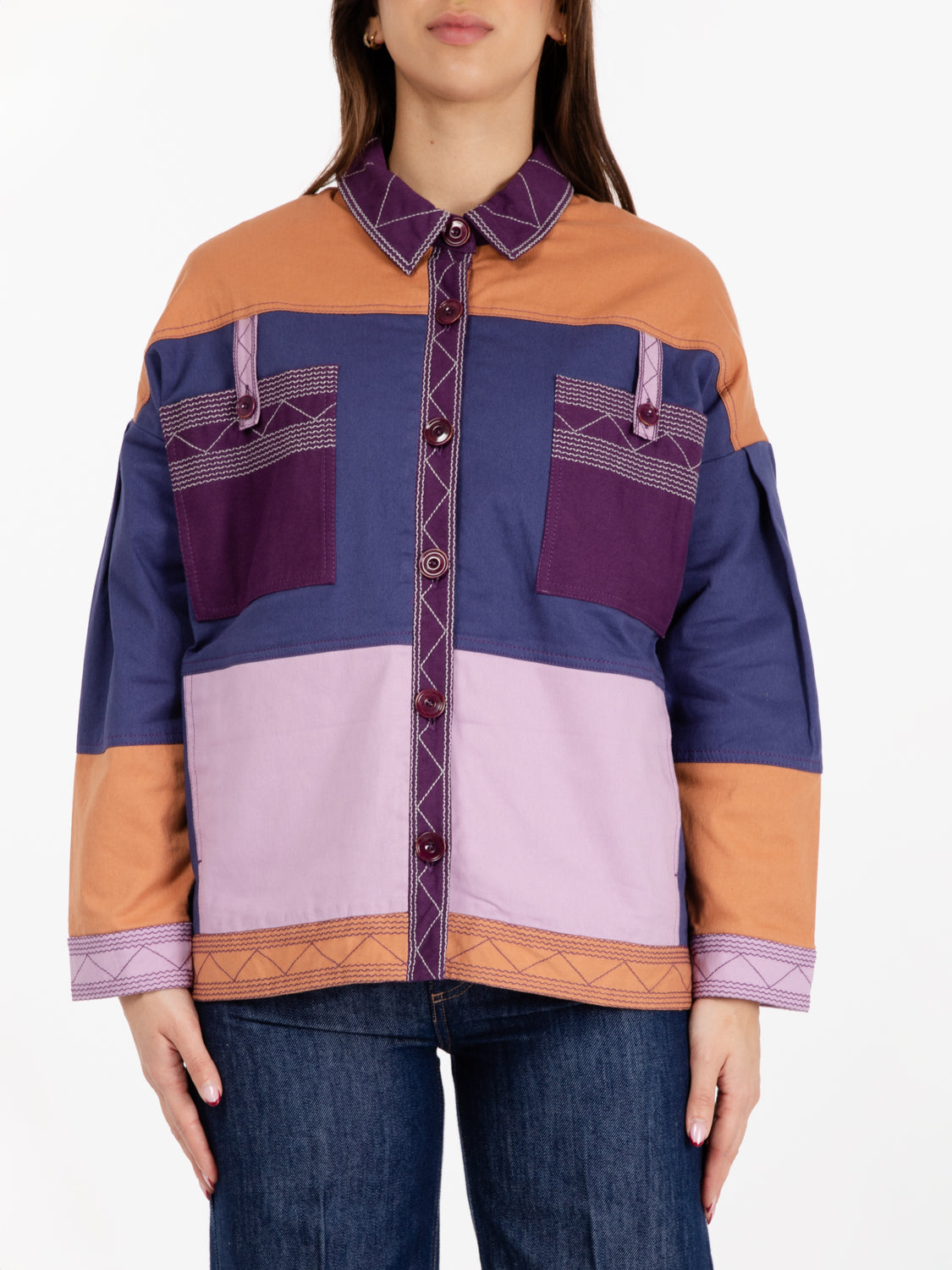 Giacca Alghero purple tan