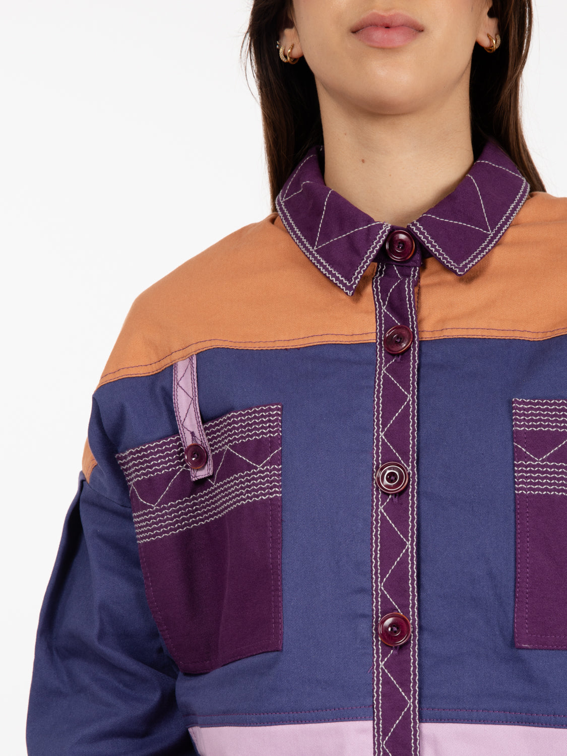 Giacca Alghero purple tan