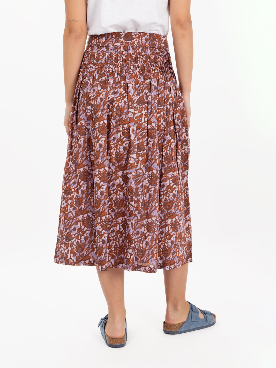 Tassili Sun Rust brown / purple skirt