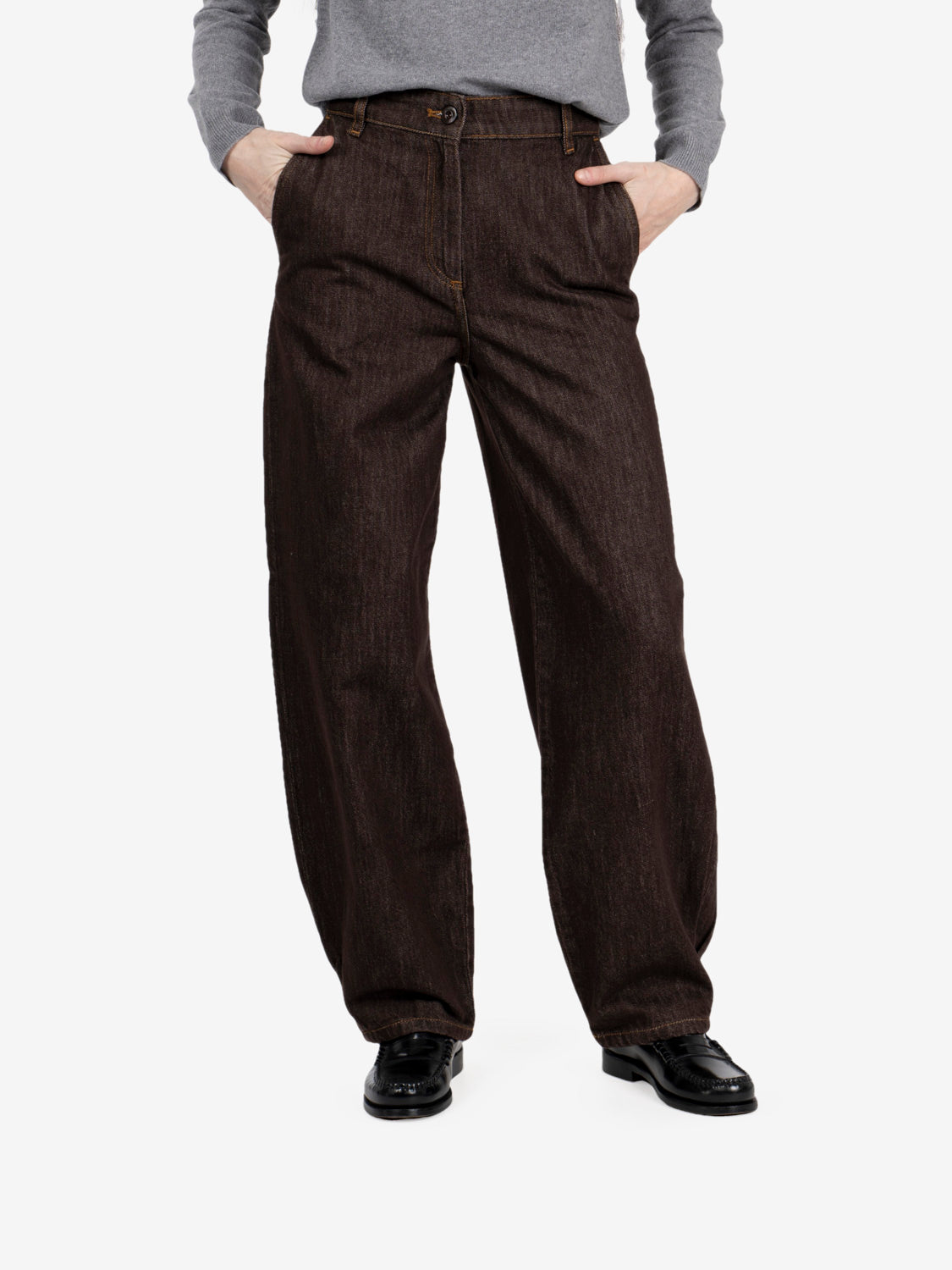 Jeans balloon brown