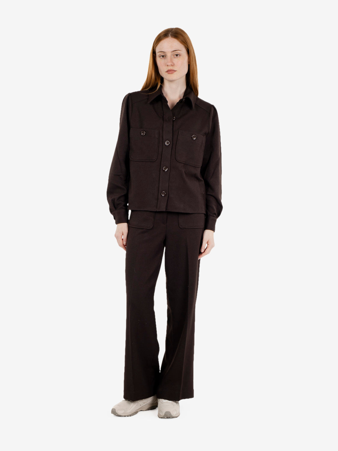 Straight leg pant ebene