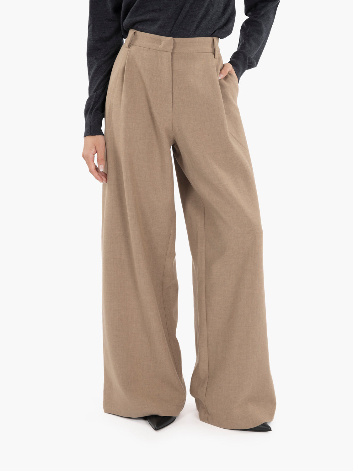 Pantaloni a palazzo coffea