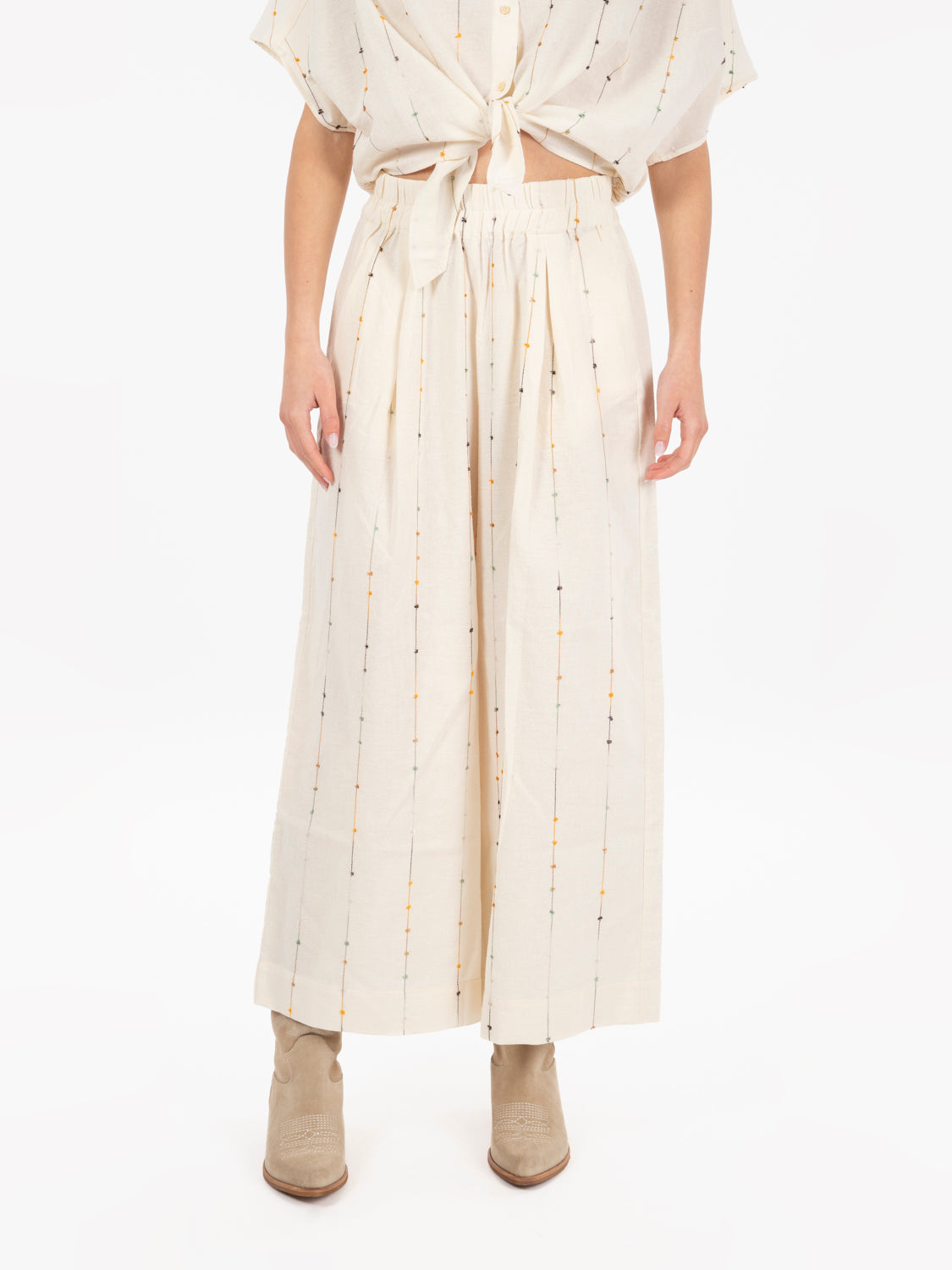 Pantaloni Isla minima fleur de sel beige
