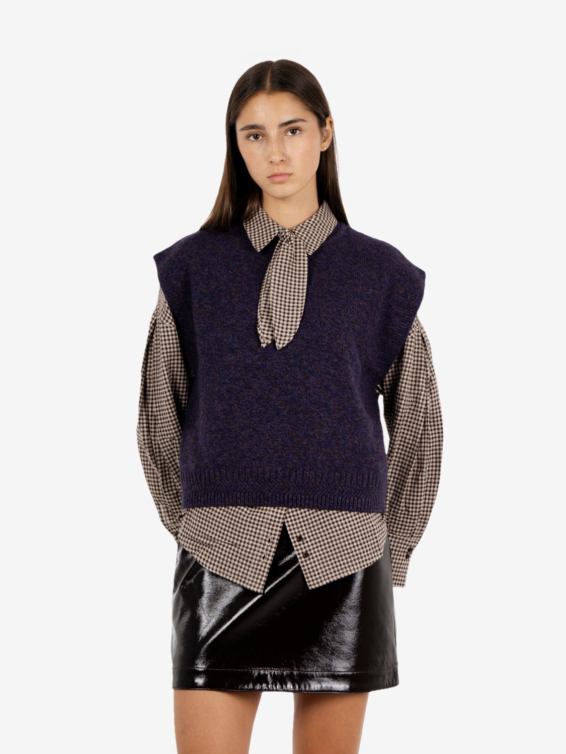 Sleeveless jumper Fabinino ink blue