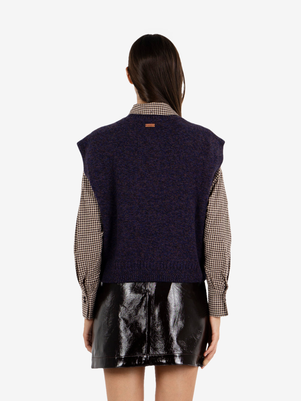 Sleeveless jumper Fabinino ink blue