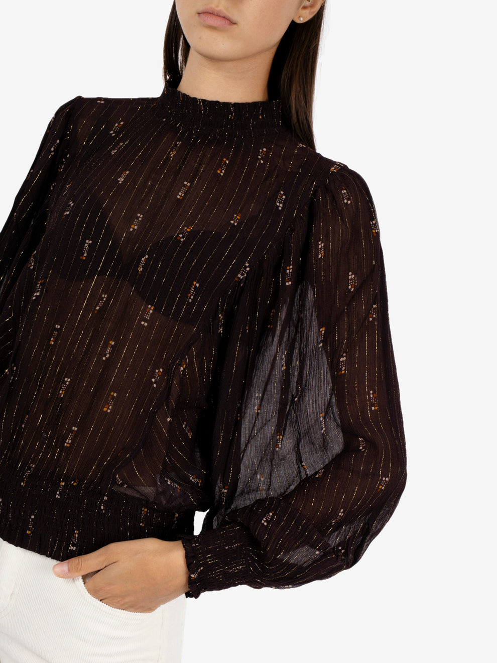 Smocked blouse Coffea Domiu