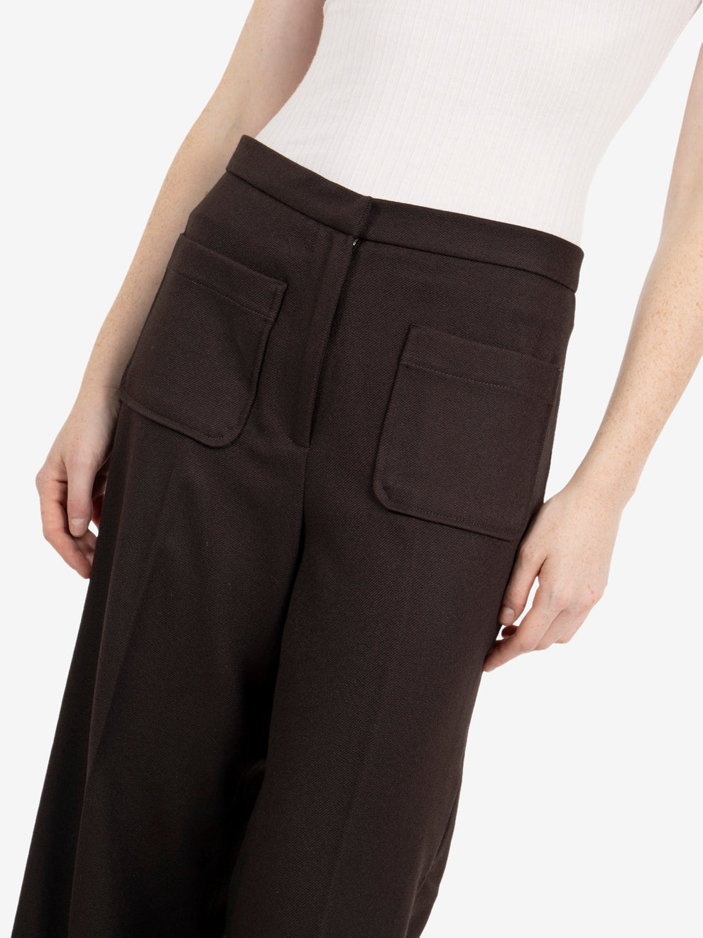Straight leg pant ebene