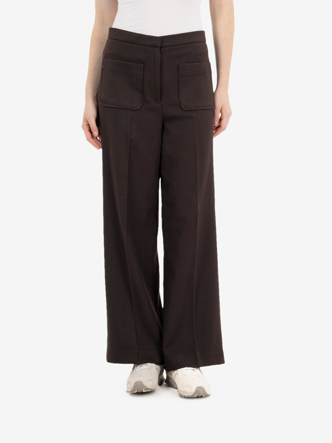 Straight leg pant ebene