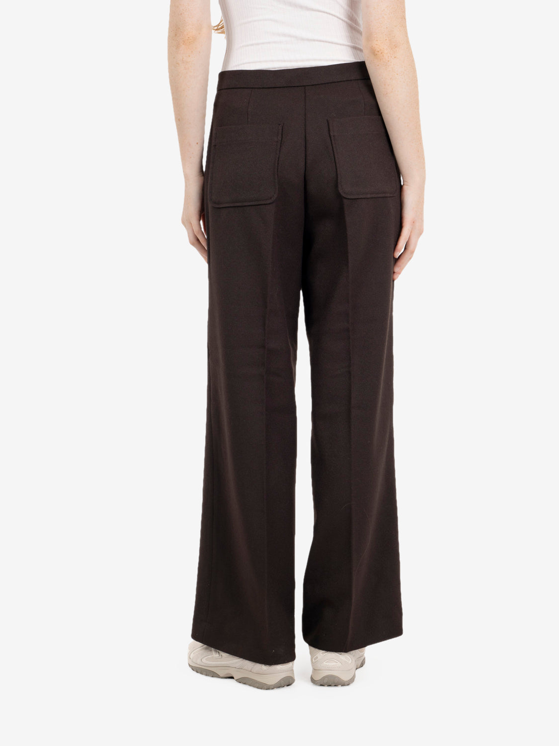 Straight leg pant ebene