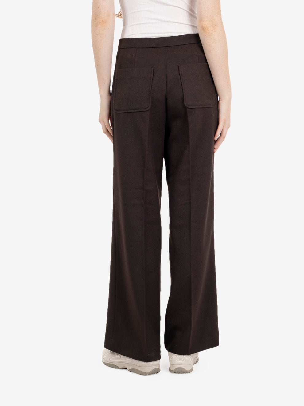 Straight leg pant ebene