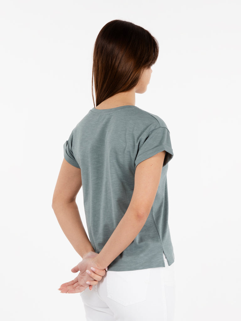SESSUN - T-shirt Albano infused green