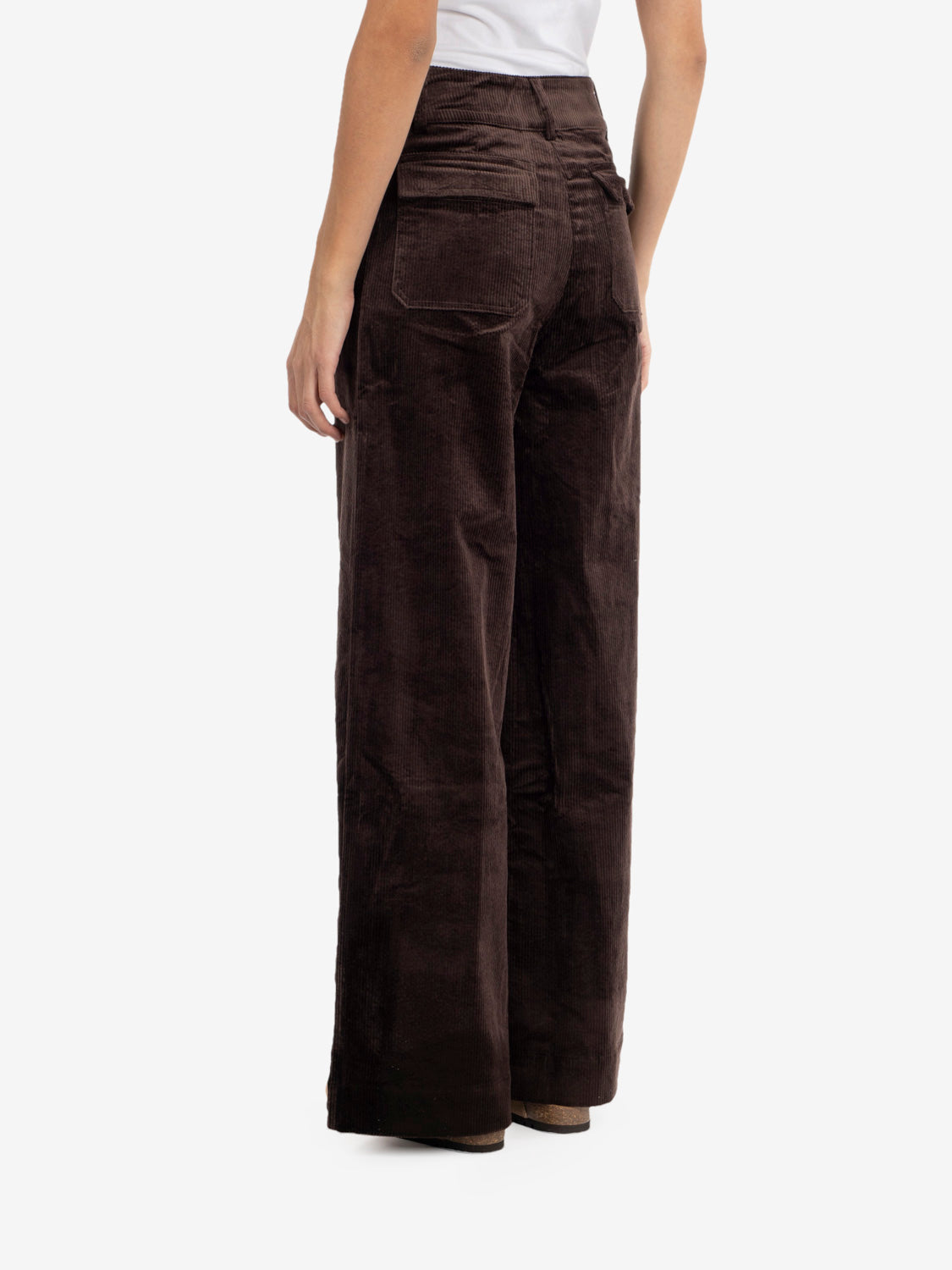 Wide flared pants coffe