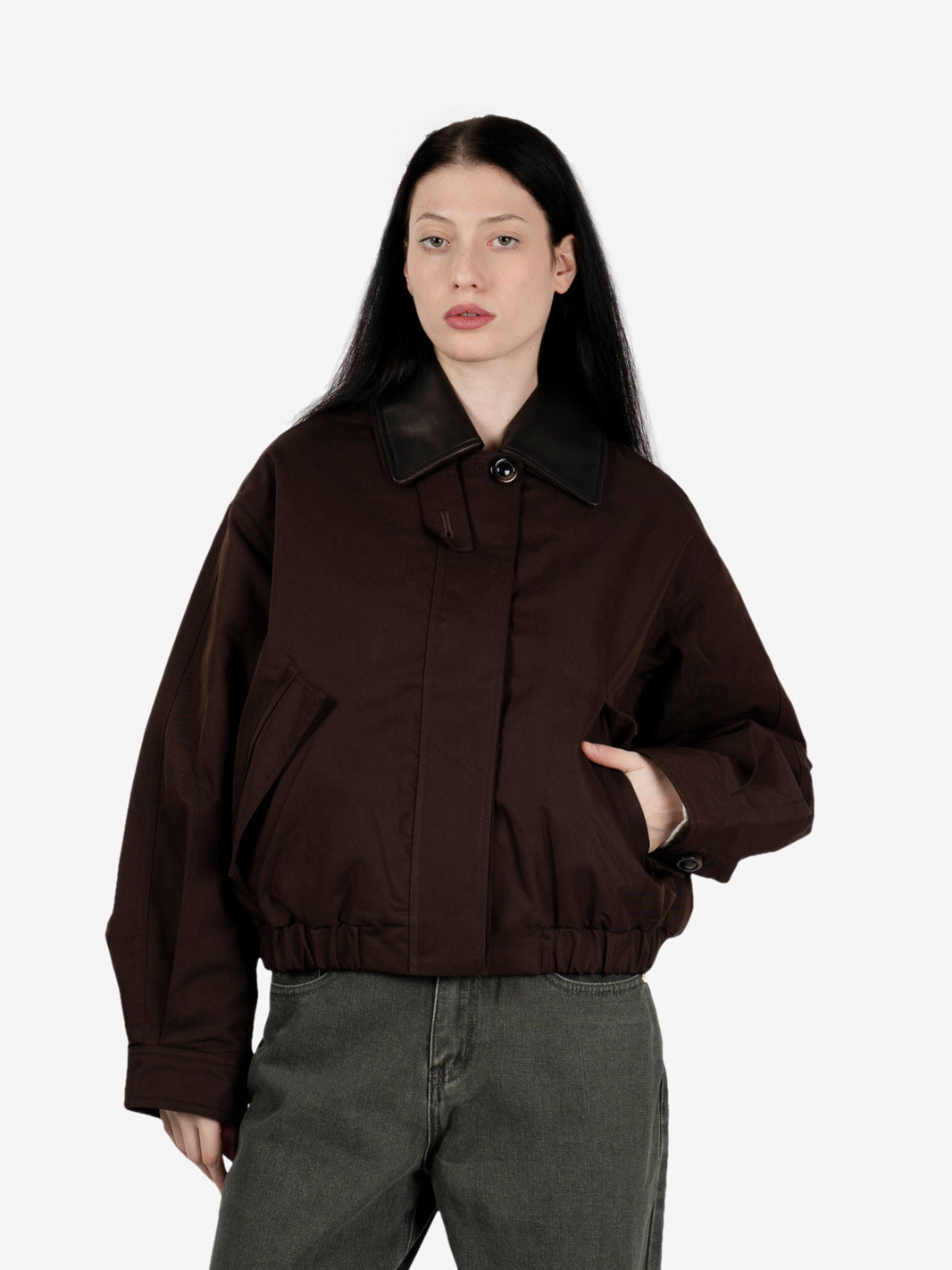 Wide short jacket Maverick coffea