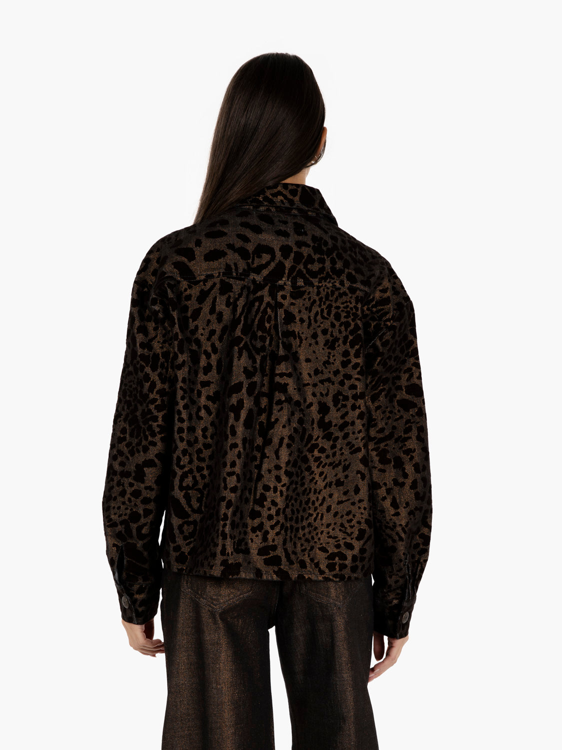 Jacket Perlage Flock rinse leopard bronze