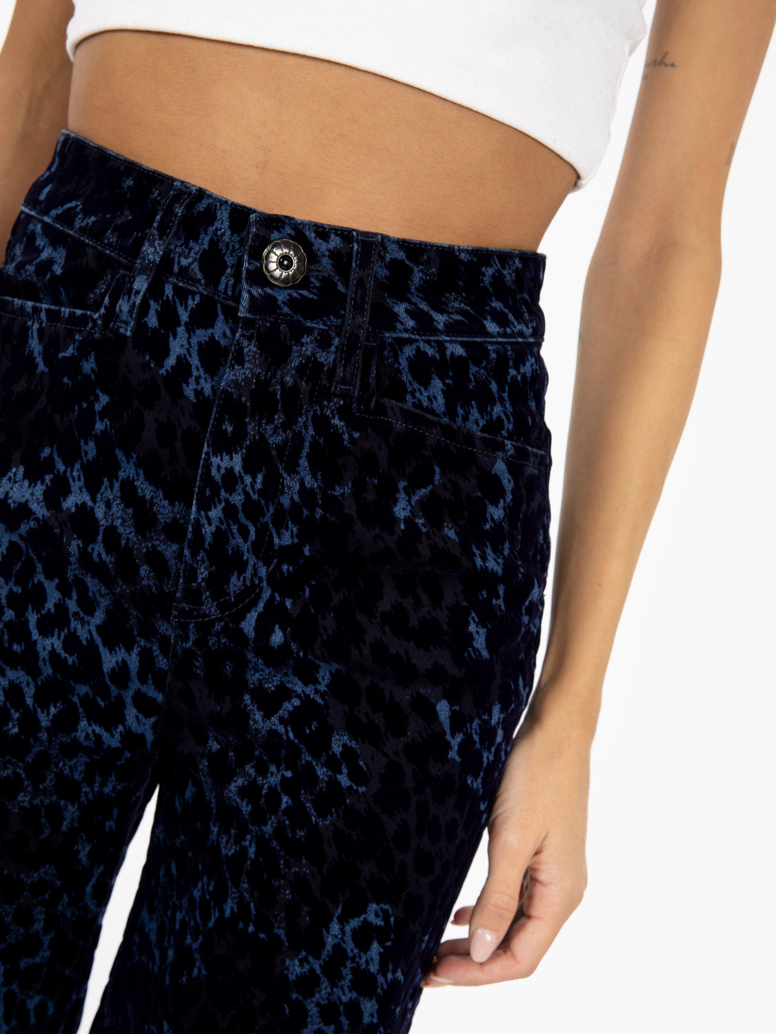 Jeans Billy Leopard over blu