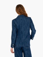 SHAFT JEANS - Blazer Japan denim blu