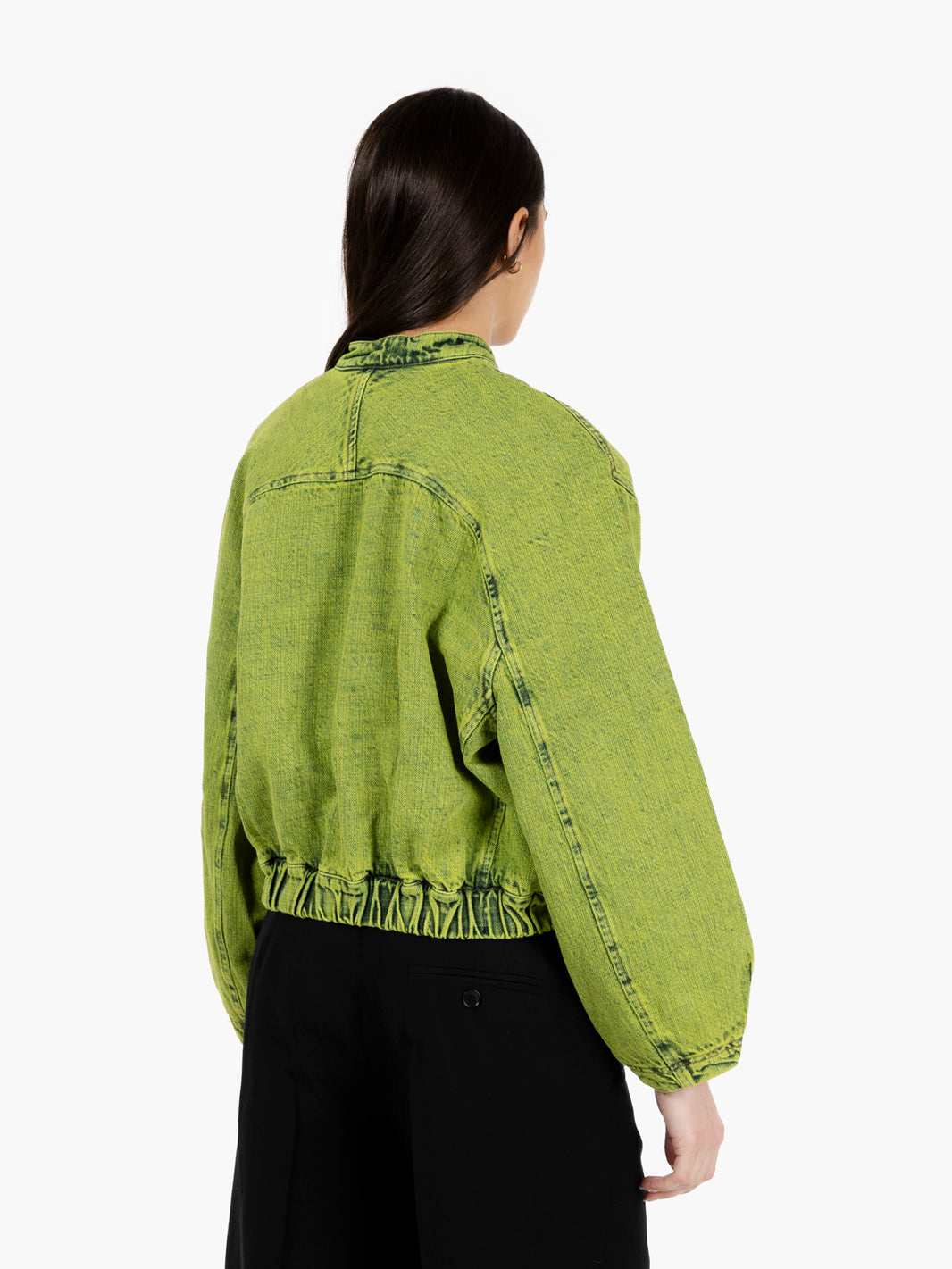 Bomber Japan denim marble color green