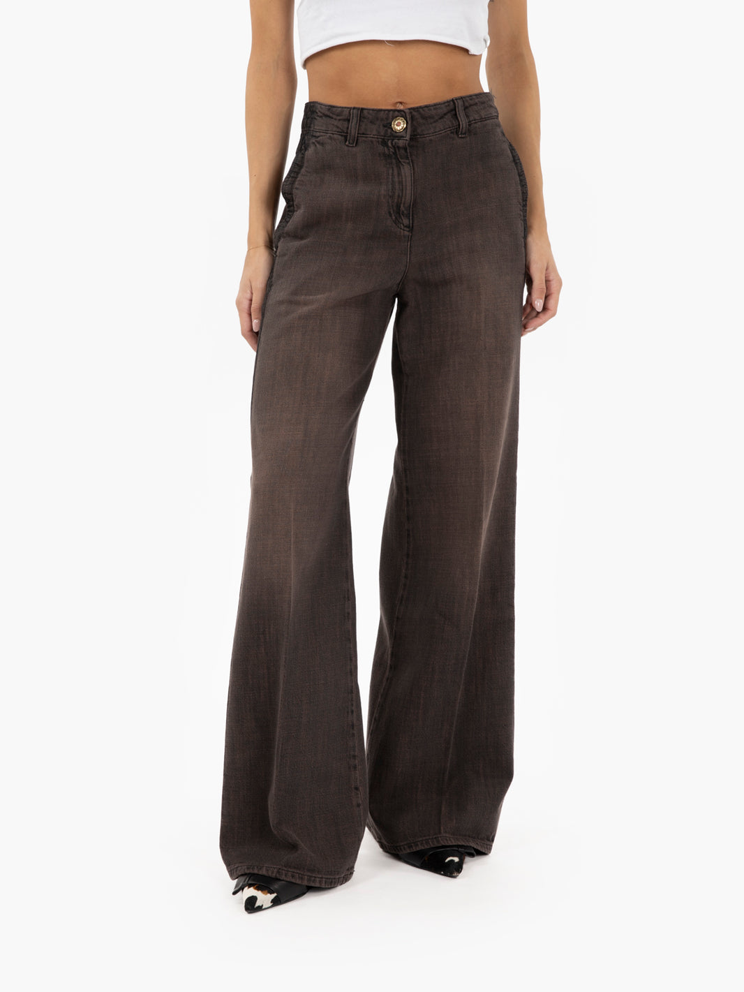 Jeans Flaire Smock japan black dirty brown