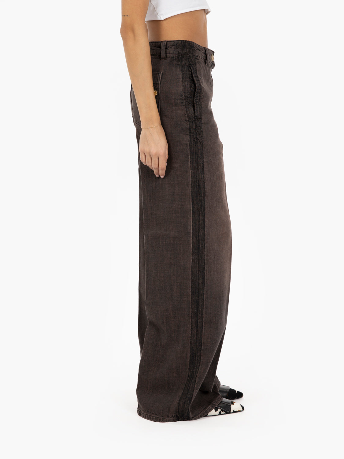 Jeans Flaire Smock japan black dirty brown