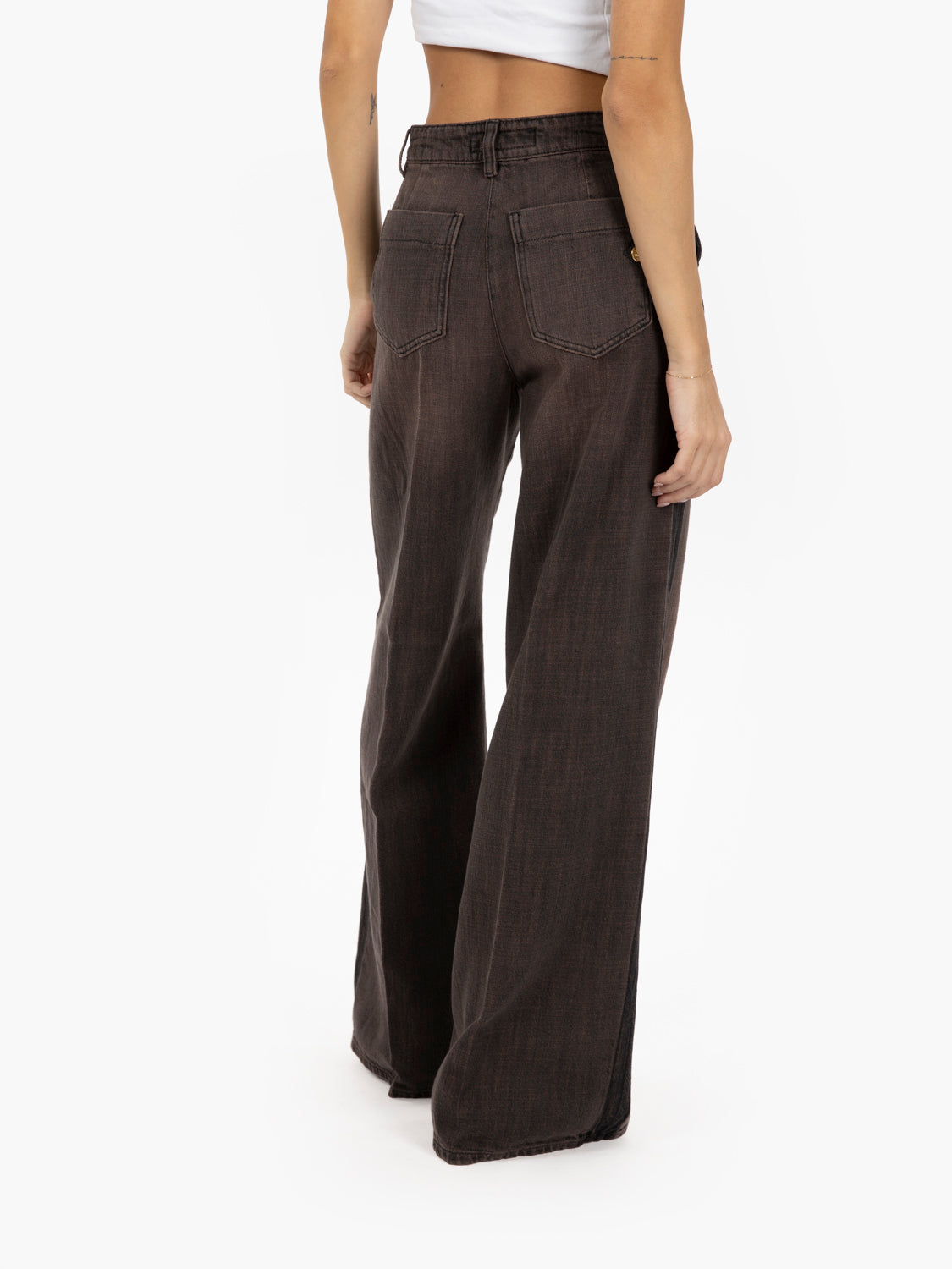 Jeans Flaire Smock japan black dirty brown