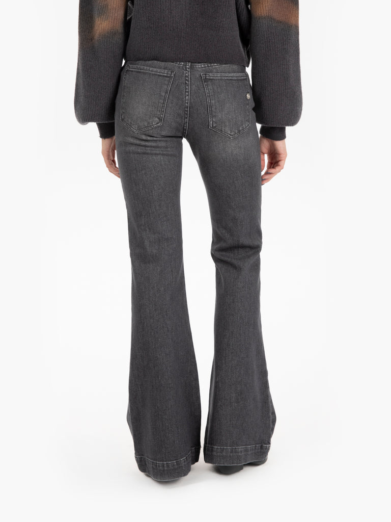 SHAFT JEANS - Jeans Lola in cotone organico black denim