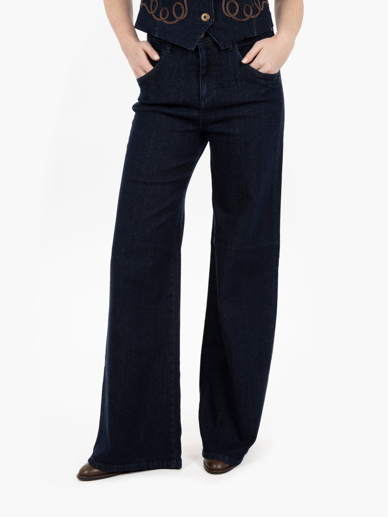 SHAFT JEANS - Jeans wide Five Ob 9oz dark blue