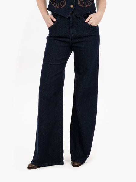 Jeans wide Five Ob 9oz dark blue