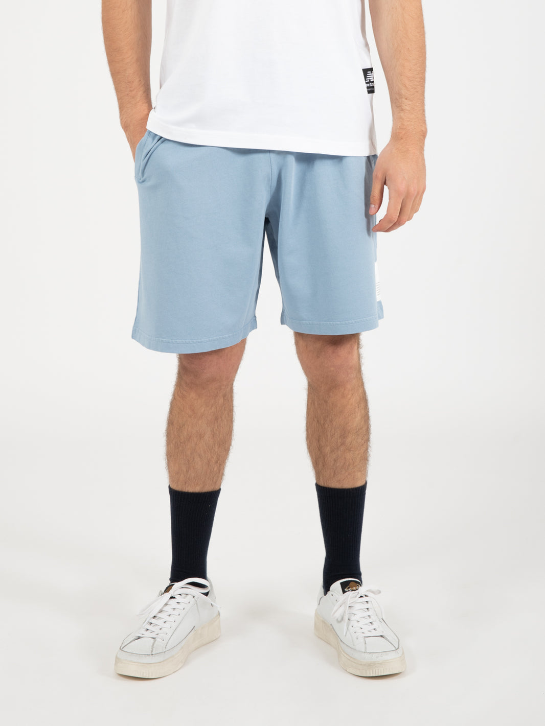 Bermuda Simon garment dyed dusty blue