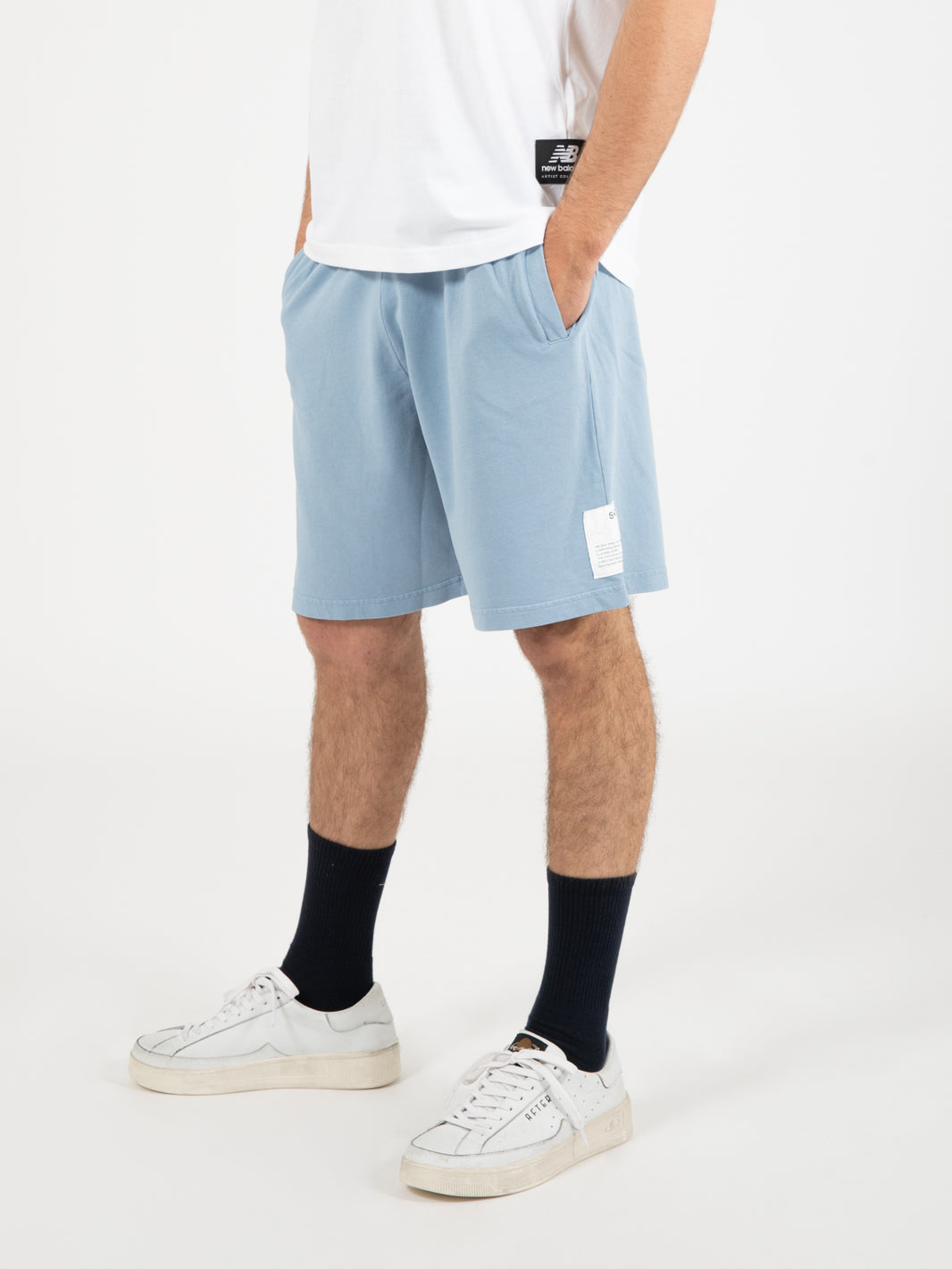 Bermuda Simon garment dyed dusty blue