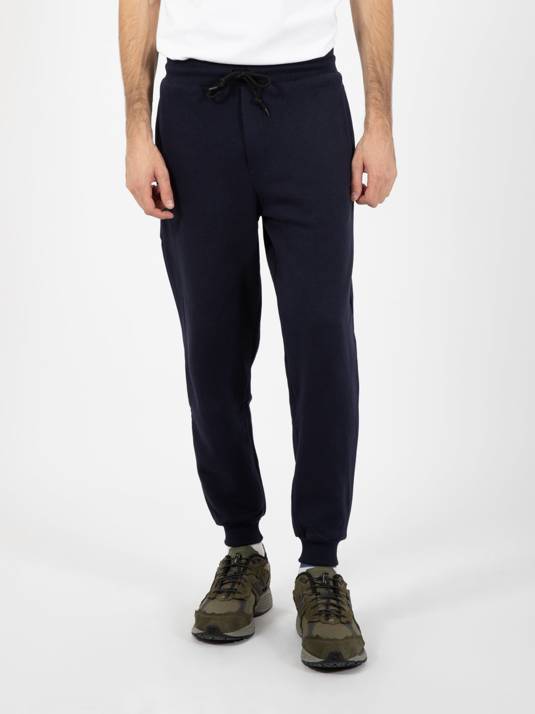 Jogger in felpa con tasche zip navy
