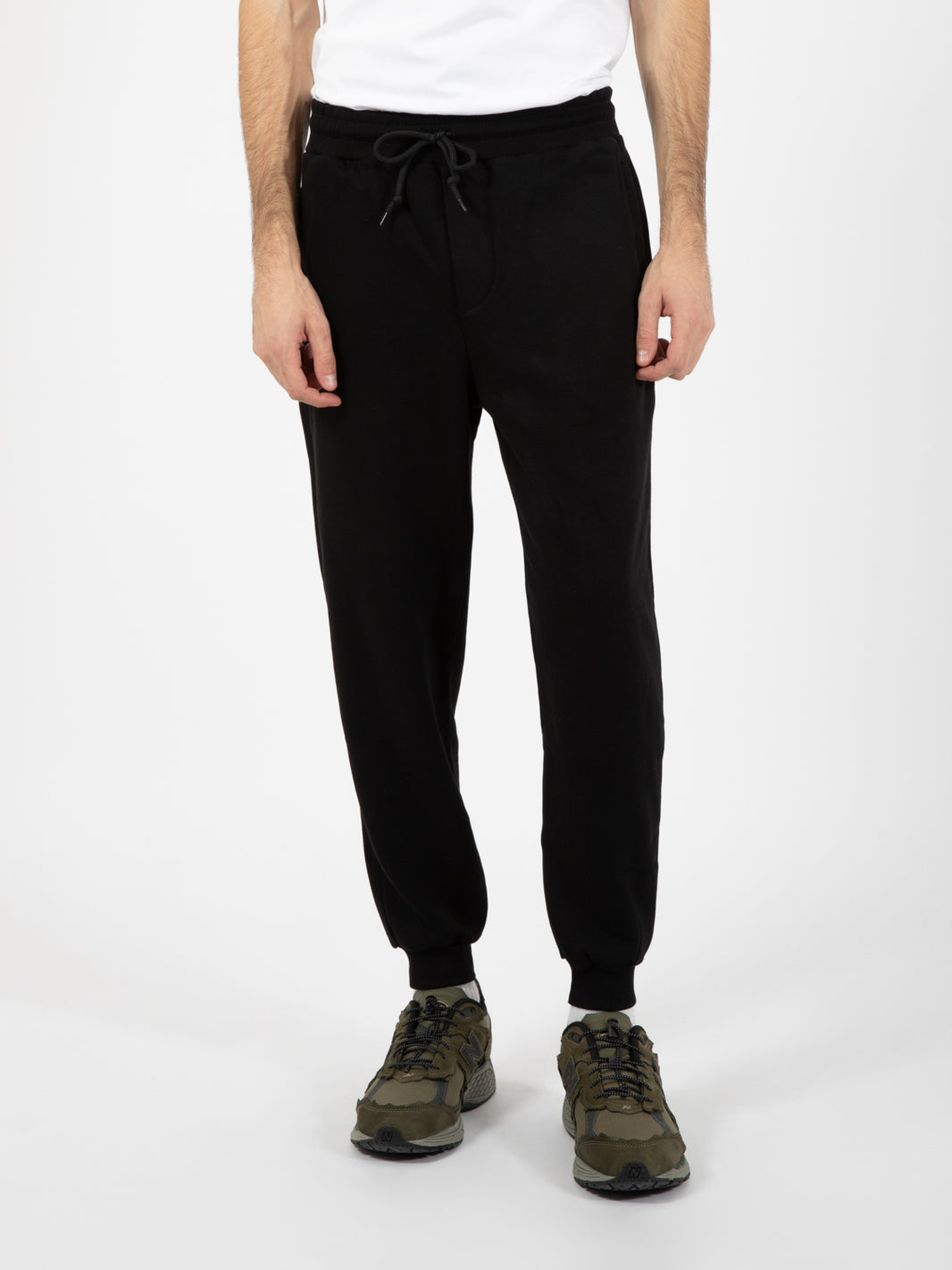 Jogger in felpa con tasche zip nero