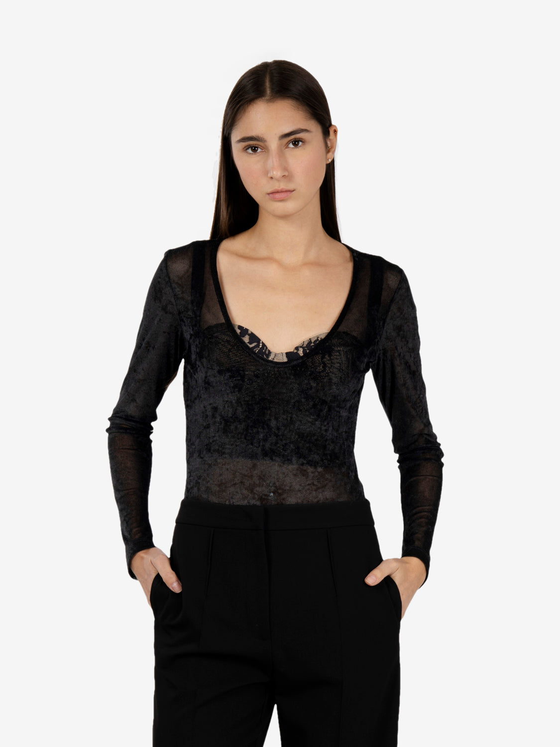 Body tulle black