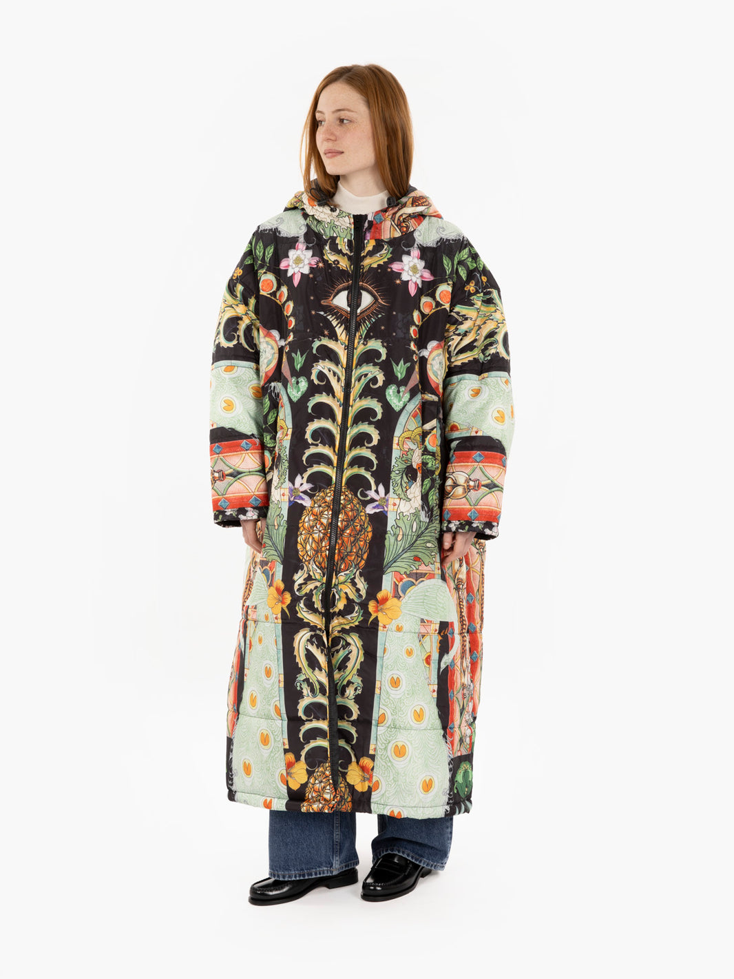 Piumino lungo Eden multicolor