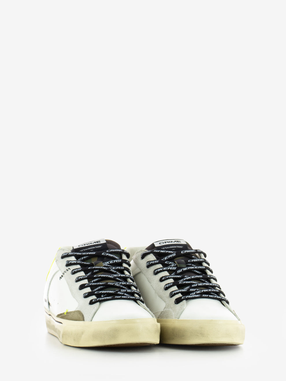 Distressed deconstructed white sneakers